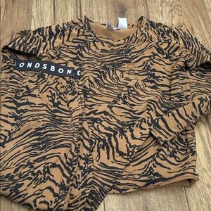 Bonds Kids Tiger Stripe Sweatshirt - Brown and Black